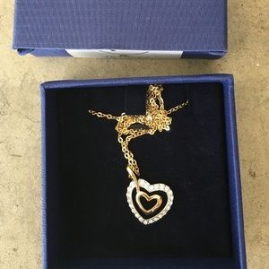 Swarovski Two-tone Heart Necklace